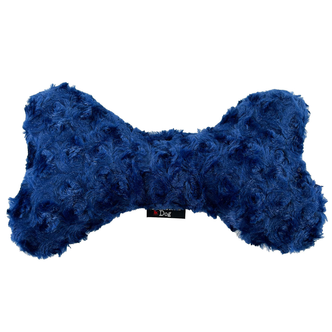 Bone shaped dog toys blue swirly fleee