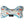 Bone-shaped nylon dog toy with colorful bone pattern & blue stars on a white background, branded 'American Dog'.