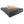 Two puppies sleeping on a large charcoal colored dog bed 
