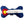 Bone shaped dog toy with coloring of the Colorado Flag  Red C with a yellow center and blue and white stripes