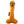 Orange dog toy shaped like a a a penis shaped dog toy with a cartoon face of Trump  