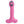 pink dick shaped dog toy with a happy cartoon face