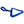 blue seatbelt in a triangle/arrow shape with a looped handle