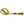 Gold seat belt with a long handle and double loop at end.