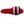 Flip Flop shaped dog toy that is red with a red, white & blue band