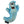 Blue Ghost shaped plush toy with a cartoon face on a white background, featuring the brand 'American Dog'.