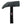Hammer shaped dog toy.  Head is gray and the handle is black with a loop