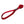 Red seatbelt knotted tie shaped with handle