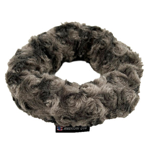 Round ring made of charcoal colored fleece