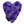 Purple fleece in the shape of a heart dog toy. backside of toy