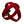Red seatbelt with two loops to create a ball shaped dog toy