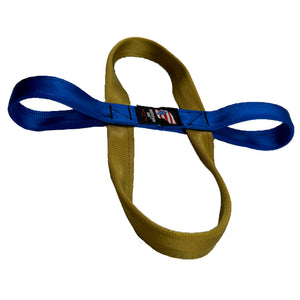 Blue and gold loops that bisect