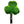 Green fleece in the shape of a Shamrock and with a green handle. 