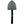 Silver and black Shovel shaped dog toy