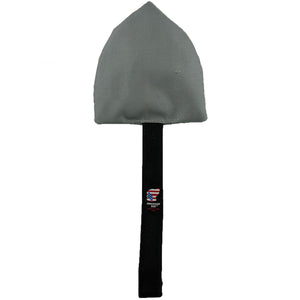 Silver and black Shovel shaped dog toy