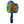 Image of a green snail with a silly grin and with a brown spiral shell and blue web handle