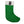 Green stocking shaped dog toy with white at the top