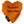 Orange heart-shaped dog toy with customizable text and American Dog branding.