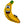 Plush banana dog toy with a face on a white background