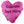 Pink heart-shaped dog toy with customizable text and American Dog branding.