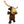 Longhorn steer shaped dog toy with a smiley cartoon face