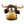 Longhorn steer shaped dog toy with a smiley cartoon face