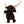 Longhorn steer shaped dog toy back side of brown swirly fleece