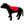 Black dog wearing a red training vest  