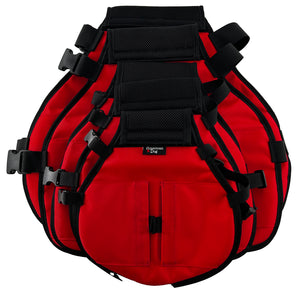 5 sizes of red dog training vest
