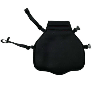 black liner of dog training vest with black webbing and buckles