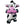Plush black spotted  cow dog toy with pink muzzle and a cartoon smiley face