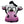 close up of a plush black spotted  cow dog toy with pink muzzle and a cartoon smiley face