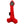 red dick shaped dog toy with an elephant cartoon face