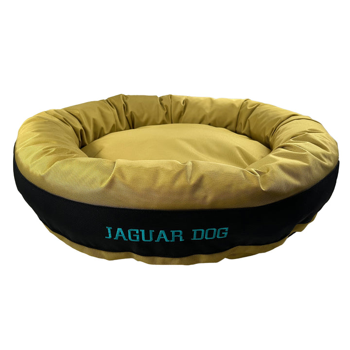 Dog Bed Round Bolster Armor™ 'Jaguar Dog'