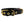 Black colored seatbelt dog collar with brass hardware
