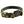 Olive colored seatbelt dog collar with brass hardware