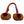 brown boob shaped dog toy with a rainbow web connector
