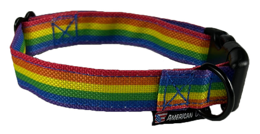 Rainbow print collar