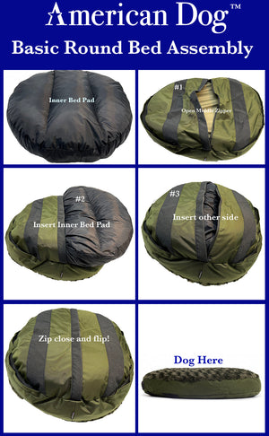 Round dog bed assembly instructions